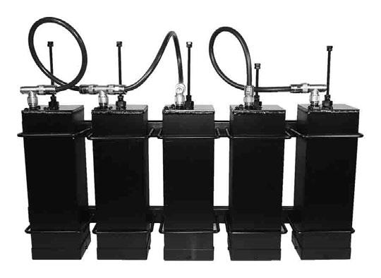 cavity filter components that are electrically phased together via tee-ing networks.