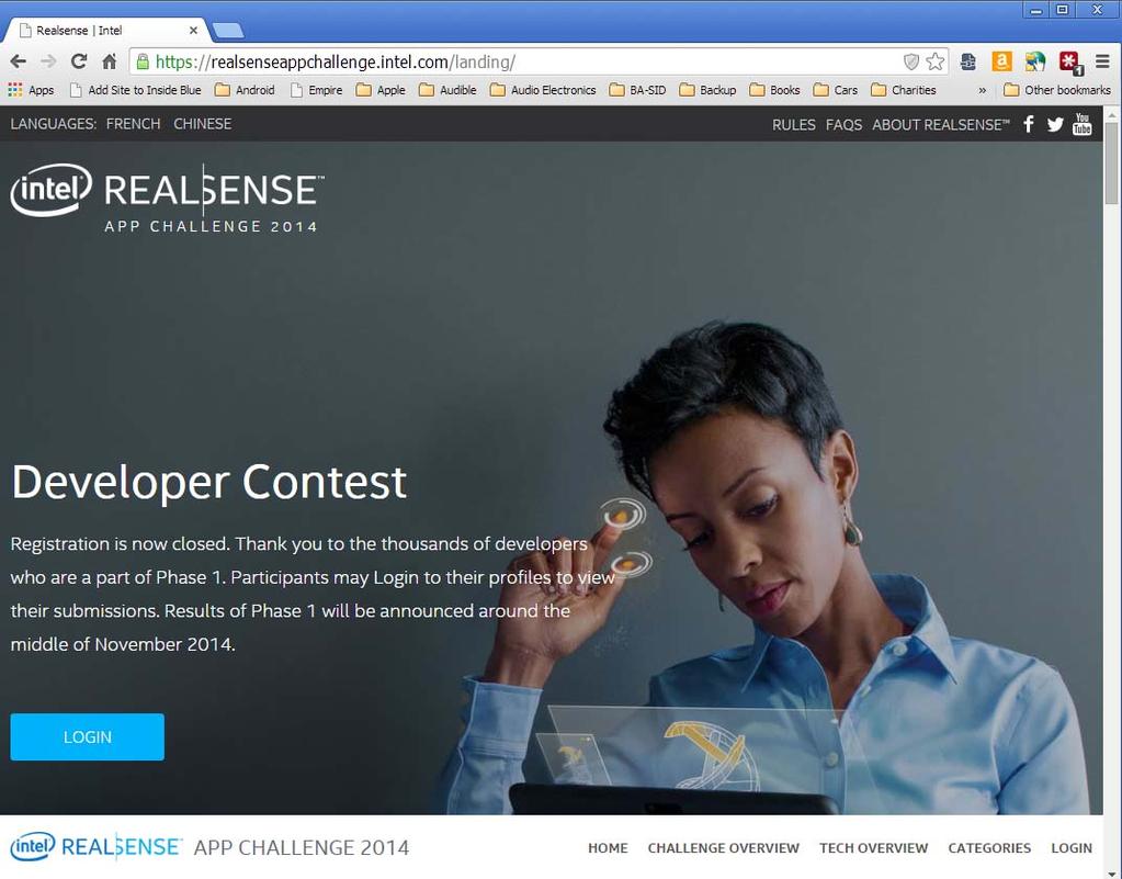 Intel RealSense App Challenge 2014 $1 Million