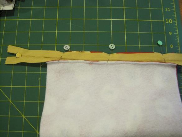 Lay the lining inside with the right side of the lining