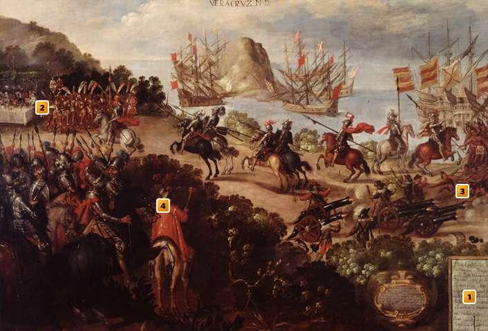 The Arrival of Cortes At Veracruz and The