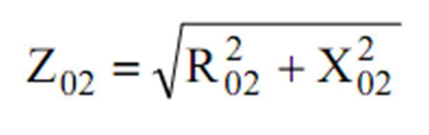 B- Referred to secondary Equivalent resistance of transformer referred to secondary Equivalent reactance of transformer referred