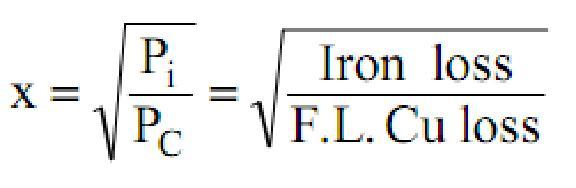 NOTE: In a transformer, iron losses are constant whereas copper losses are variable.