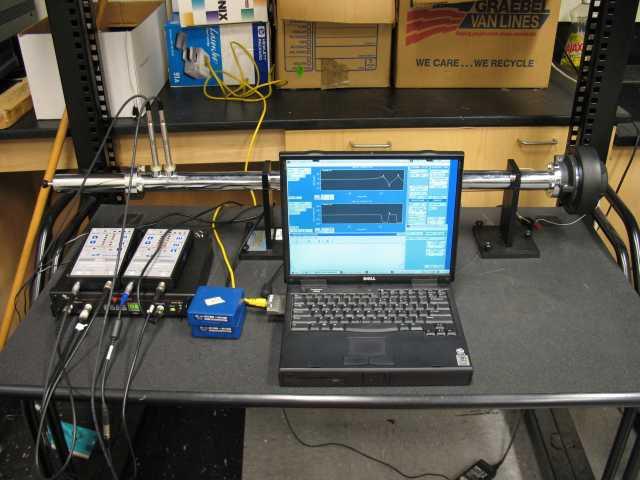 Microphone Speaker Power supply for mics SIGLAB hardware Computer connected to SIGLAB Figure 31: Picture of the impedance tube experimental setup.