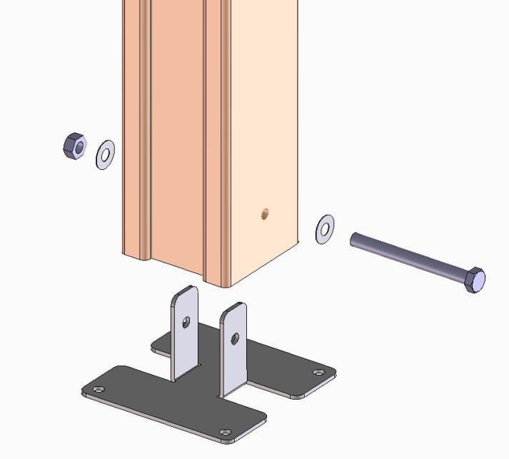 Assembling the arch: 1. Insert Foot into Column as shown. Secure with Column Bolt 2.