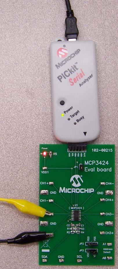The boards work with Microchip s PICkit Serial Analyzer.