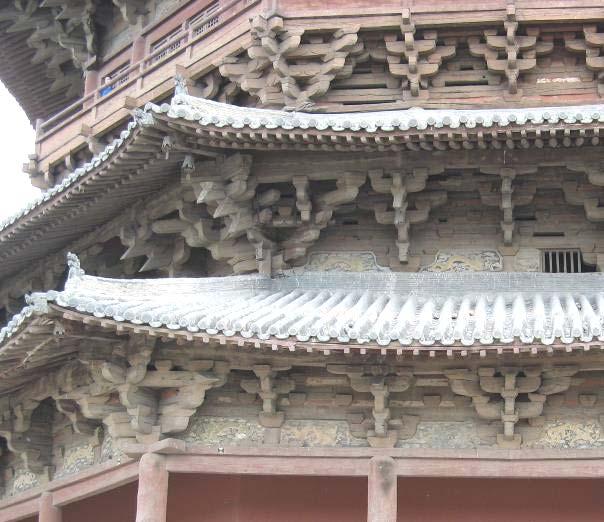 intermediate column along an octagon side, and 3) Dou- 2 TEST PROGRAM 2.1 TEST MODEL Yingxian Wood Pagoda is regarded as a Dou-Gong museum with totally 480 of such connections [3].