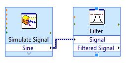6. Wire together the Sine and the Signal (input) of the Filter. SAVE YOUR WORK!! 7.