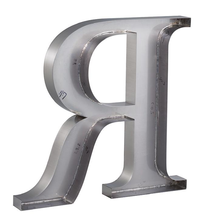 STAINLESS STEEL Stainless Steel Fabricated without Back Precision fabricated stainless steel Letters, expertly crafted from
