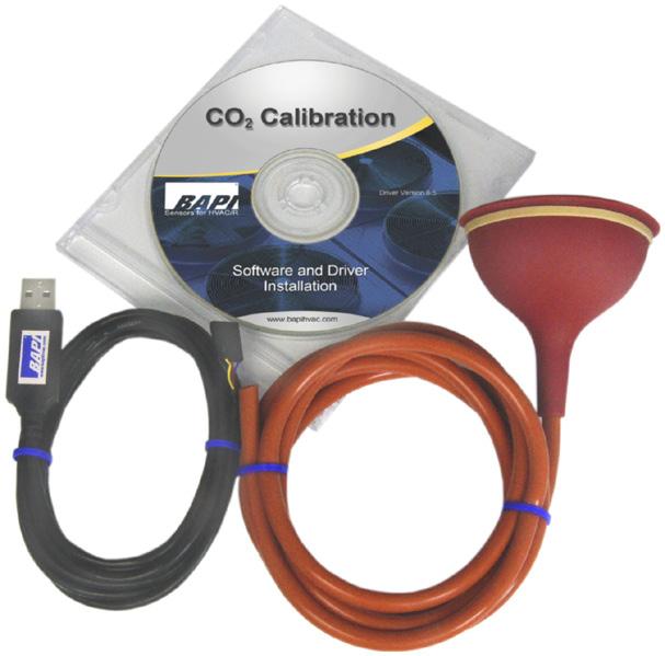 CO 2 Kit Product Identification and Overview BAPI s CO 2 Sensor Kit is designed to calibrate and verify the operation of all BAPI s room and duct CO 2 sensors.