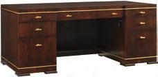 307HW-400 Paramount Executive Desk Overall: 72.5W x 34.5D x 30H in. Knee space 36W x 24H in.