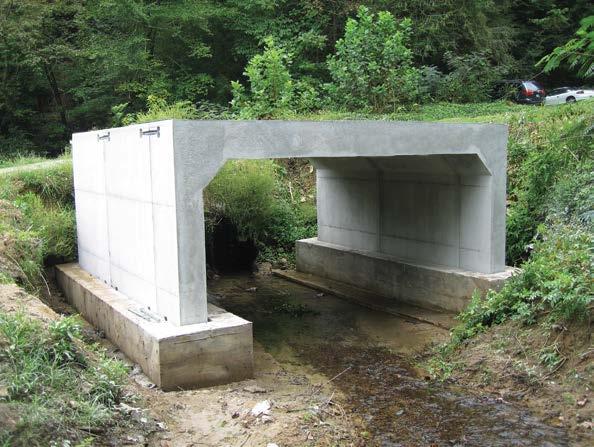 for road width) above narrow streams. The height of the box culvert is dependent on amount of flow and site conditions. 2.