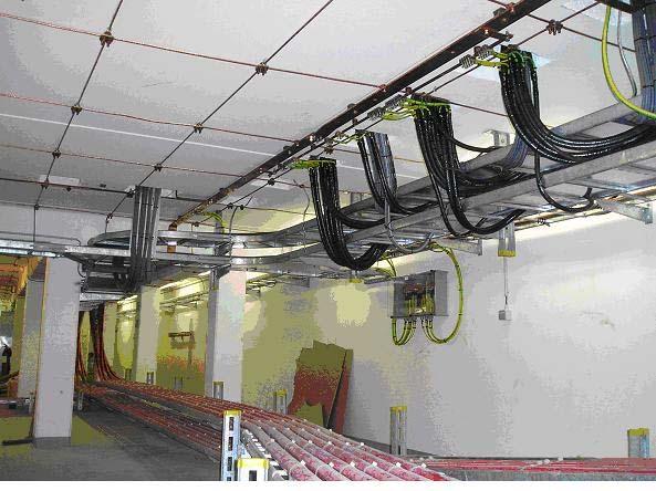 Power Quality Picture 7 : Implementation of a meshed copper grounding grid suspended from the ceiling. All grounding conductors are connected by the shortest possible route. 5.3 