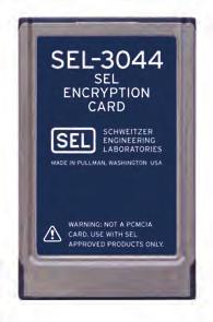 standalone card that can be added to SEL-3031 to encrypt the data being