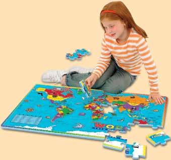 Map Puzzles World Map Foam Puzzle A giant, fun, easy to assemble foam puzzle.