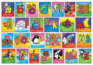 It has big, chunky pieces for each letter. 26 pieces. 88cm x 61cm. 3yrs+. OT282 26 $46.