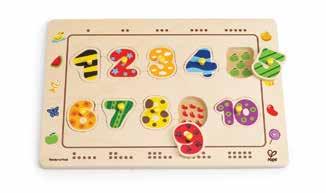 Number Puzzles Numbers Learning Board Wooden. 11 pieces. 28cm x 28cm x 2.3cm. 3yrs+.