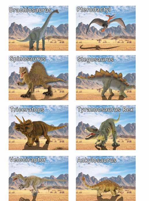 Tyrannosaurus Rex and Velociraptor. Each puzzle is 20cm x 15cm. 3yrs+. JJAG130 12 $52.