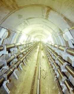 14.3 Tunnelled Cable Cables can be placed in a tunnel bored deep (about 10 m) beneath the
