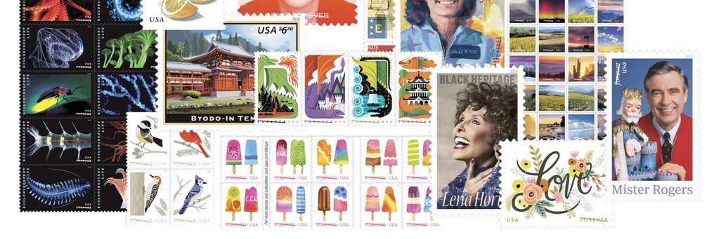 Icons such as Lena Horne, John Lennon and Sally Ride and will be immortalized on Forever stamps next year.