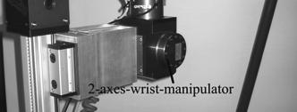 a,b) Annular transducer with separated receiver microphone mounted on a PowerCube robot device (2- axes-wrist-manipulator combined with a linear drive).