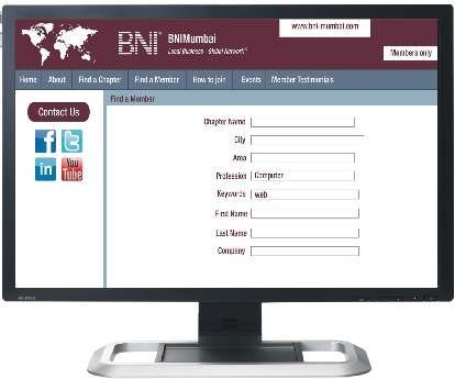 com, scroll to the bottom of the website and select the respective Region (As shown in screenshot 1 below). BNI India is currently present in 8 regions in India and every region has their own website.