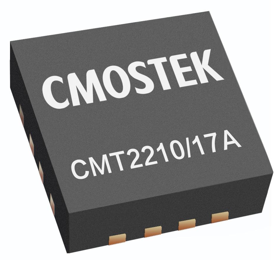 CMT2210/17A Low-Cost 300 960 MHz OOK Stand-Alone RF Receiver Features Embedded EEPROM Very Easy Development with RFPDK All Features Programmable Frequency Range 300 to 480 MHz (CMT2210A) 300 to 960