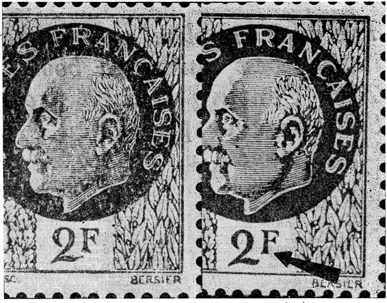 The inscriptions around the head are clearer and deeper. There is fine impression throughout. The perforation is 14 x 13-1/2 as in the genuine issue.