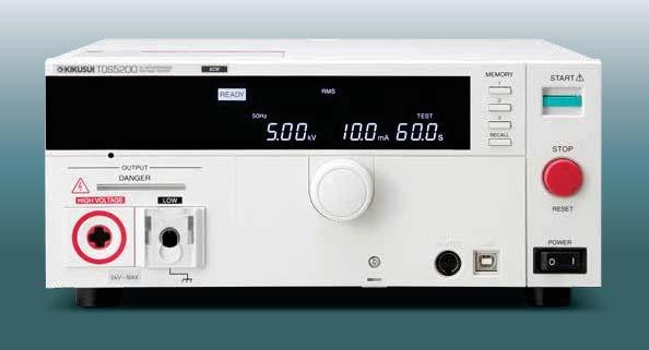M O D E L T O S 5 2 0 0 An ideal AC Hipot Tester with low cost of ownership realized, built on