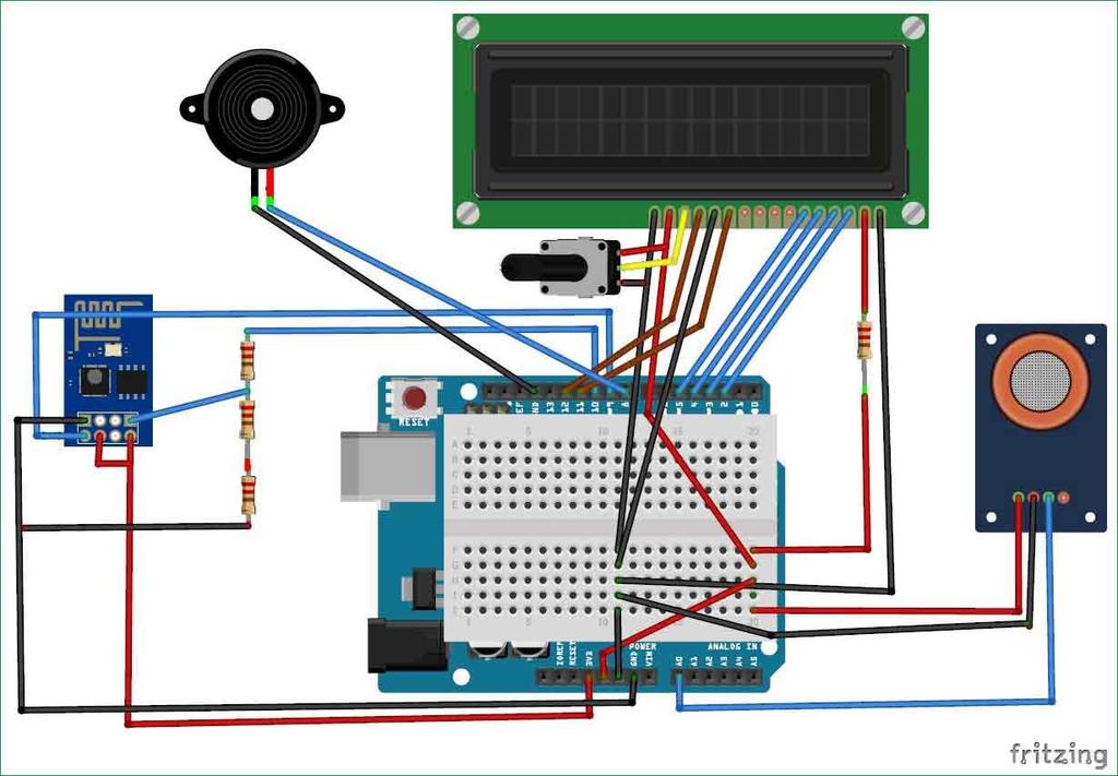 IV.CIRCUIT DIAGRAM AND EXPLANATION First of all we will connect the ESP8266 with the Arduino. ESP8266 runs on 3.