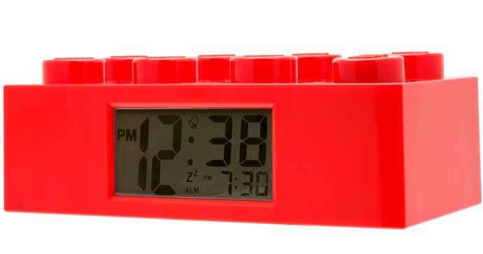 Clock Alarm Snooze button Display backlight 2 x AA batteries (included) Availability Date: