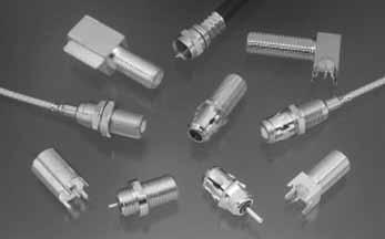 jack Adapters Splash resistant and sealed versions available F Series: threaded coupling G Series: Quick-lock coupling Operating Frequency: DC to 1 GHz (specific designs support up to 2GHz) Nominal