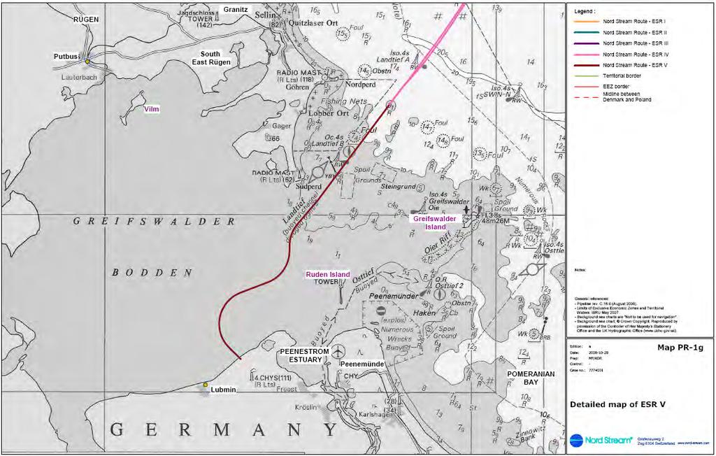669 8.11 Viies ökoloogiline alampiirkond - Greifswalder Bodden ESR V hõlmab Greifswalder Boddenit ja leetseljakuid, mis piirnevad vahetult trassi edelaosaga (vt Joonis 8.