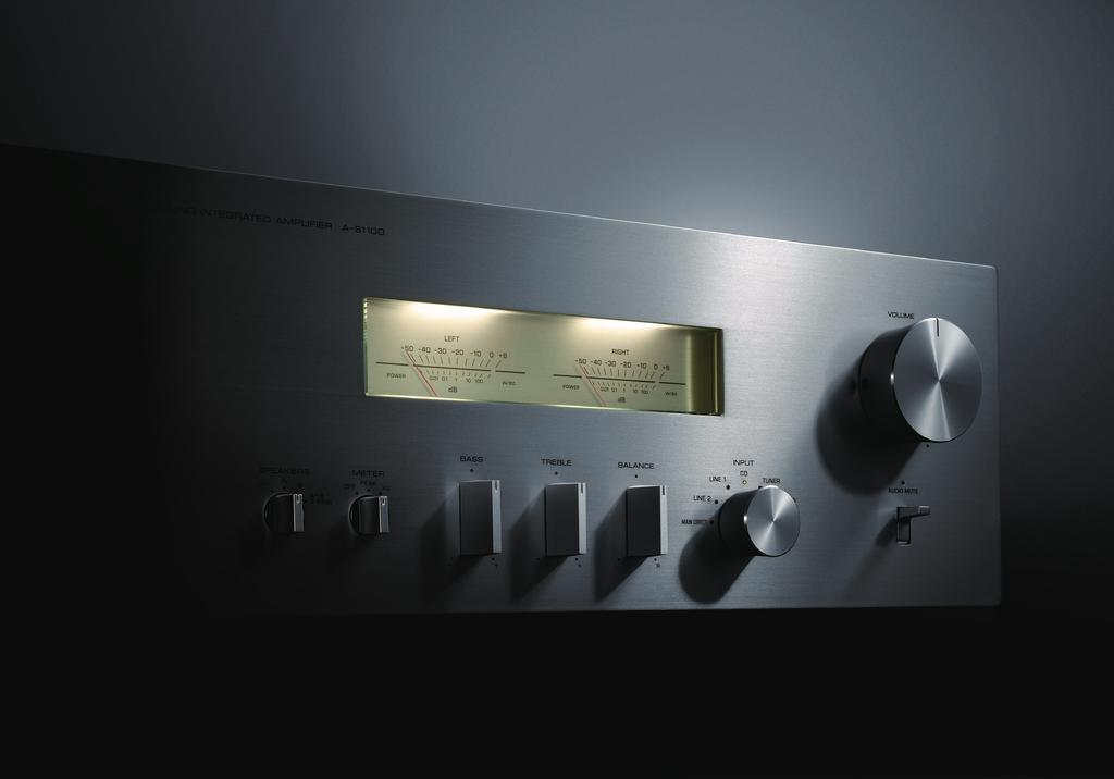 A-S1100 Integrated Amplifier Large capacity power supply unit delivers energetic, dynamic sound with fast response The A-S1100 employs an original EI transformer, carefully customised for optimum