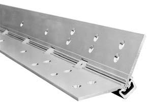 Hinge Selection Aluminum Continuous Hinges GUARANTEED FOR THE LIFE OF THE OPENING McKINNEY Aluminum Continuous Hinges consist of two anodized, fullheight, bearing-geared leaves that are held together