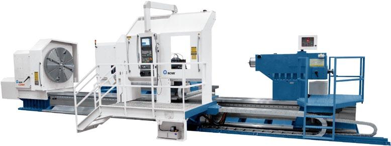 Machines of extremely robust structures for machining heavy duty parts with high efficiency and productivity. Headstock ASA A2-20, Ø 305 mm (12 ) thru-hole Swing over bed: 1.