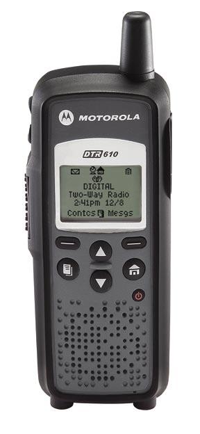 Digital On-Site Two-Way Radio Features Volume Controls Antenna Audio Jack Push-To-Talk (PTT) Button Connect audio accessories Option Keys Use to select display options Home Key Use to exit the