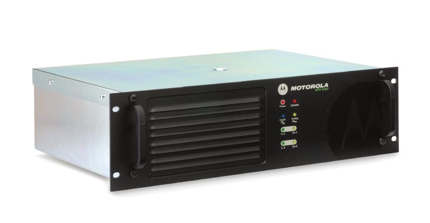 MOTOTRBO System Components and Benefits 1 2 3 8 7 5 4 6 XPR 8300 Repeater 1 100% continuous duty at 40W/UHF and 45W/VHF. 2 Supports two simultaneous voice or data paths in digital TDMA mode.