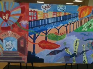 Philadelphia- 2014 Students at the Mariana Bracetti Charter School depicted their neighborhood both the