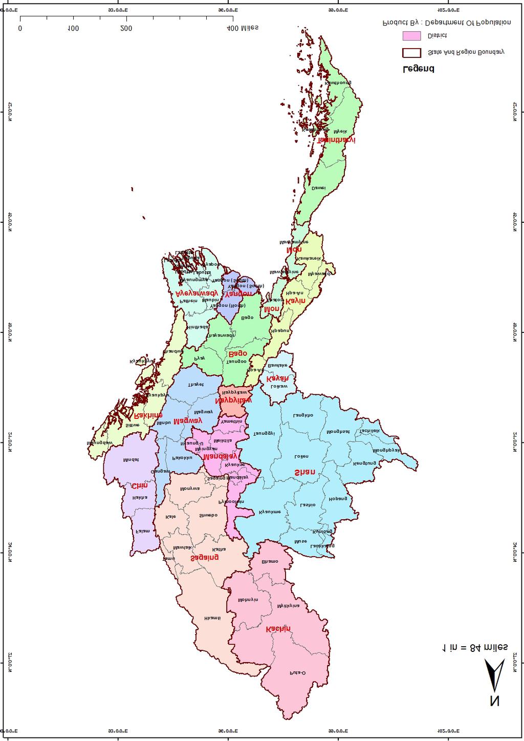 Figure 1 Map of Myanmar by State/Region and