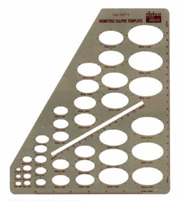 Drawing Templates A template is a thin, flat piece of plastic containing various cutout shapes.