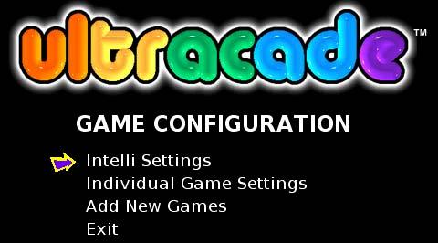 3.4 Game Configuration Menu The Game Configuration menu allows you to fine-tune the individual games on the system, and install more games.