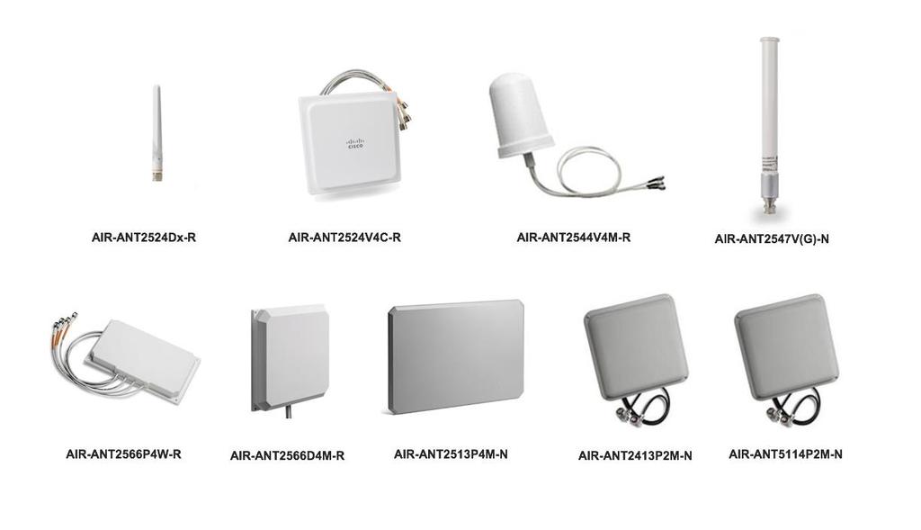 4. Cisco Industrial Wireless 3700 Series Components Antennas The Cisco Industrial Wireless 3700 Series Access Points have 4 external antenna ports to connect to the Cisco antennas listed in Figure 1.