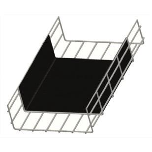 Cable Tray Bottom Insert Use to cover the bottom of a section of wire mesh cable tray to protect or hide cables.