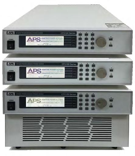 CFS100 SERIES - SINGLE PHASE AC & DC POWER SOURCES CFS100 SERIES The CFS100 series consists of three single phase output instruments in sizes of 800VA, 1600VA and 4kVA.