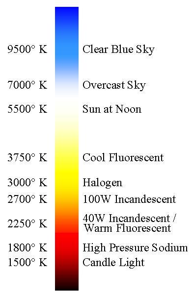 T e r m s KelvinScale 17 Kelvin Scale is a color rating scale for bulbs. Sunlight and fluorescent are rated at 5000 degrees Kelvin.