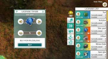 At the beginning of the game you already have some licenses, but if you want to increase the delivery quantity or supply new resources, you must