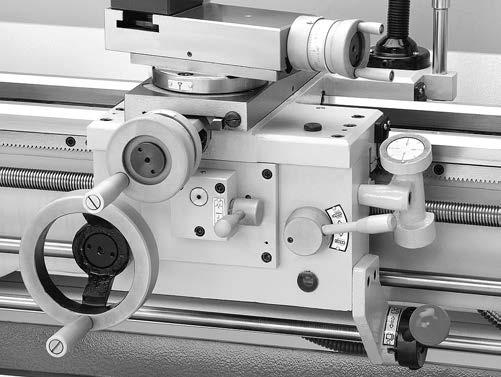 Manual Feed Power Feed You can manually move the cutting tool around the lathe for facing or turning operations using the handwheels shown in Figure 49 and described below.