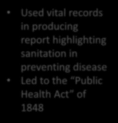 Used vital records in producing report