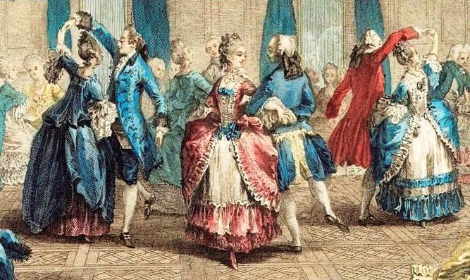 Members of the nobility are known as nobles. This image shows French aristocrats circa 1774.