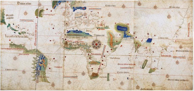 Influences on European Exploration Maps The Cantino World Map has been called by some the most important manuscript map surviving from the Age of Discovery.